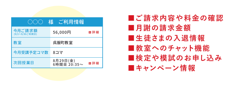 My Standardは保護者様専用アプリです。