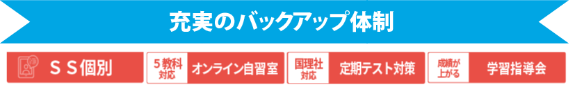 充実のバックアップ体制